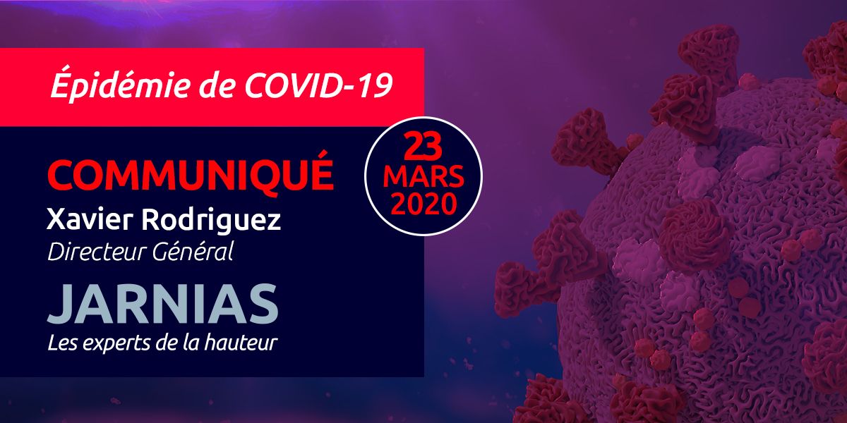 Communiqué 23 mars 2020